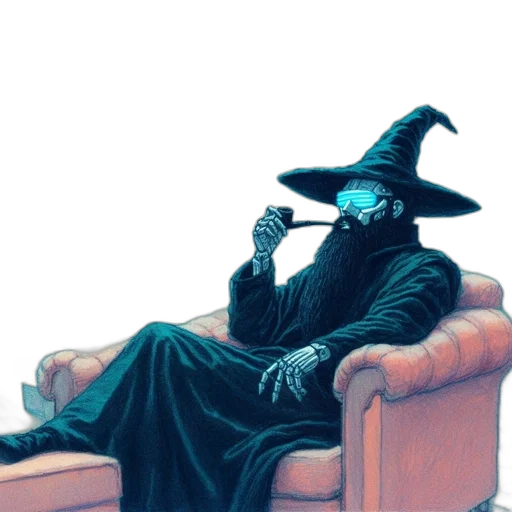 hat, staff, mask, dress transparent PNG cut-out