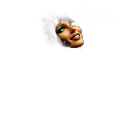 face, mask, creature, hair transparent PNG cut-out