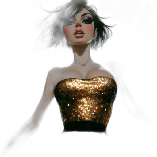 dress, jacket, jewelry, concept art transparent PNG cut-out