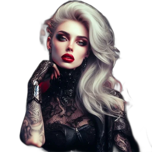 jewelry, face, fantasy art, photorealistic transparent PNG cut-out