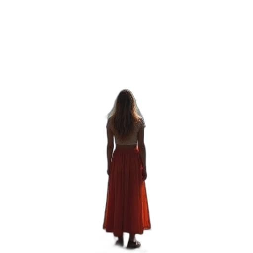 dress, staff, hair, jacket transparent PNG cut-out