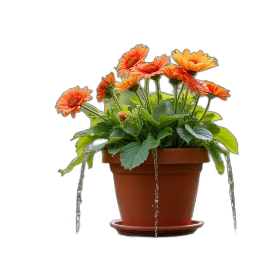 flower, crown, photorealistic, 3d render transparent PNG cut-out