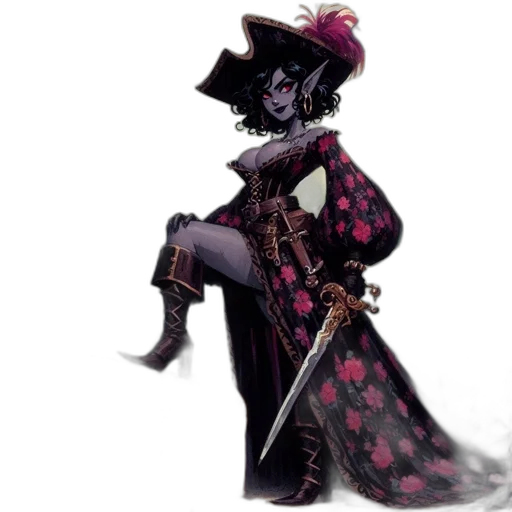 staff, hat, dress, mask transparent PNG cut-out