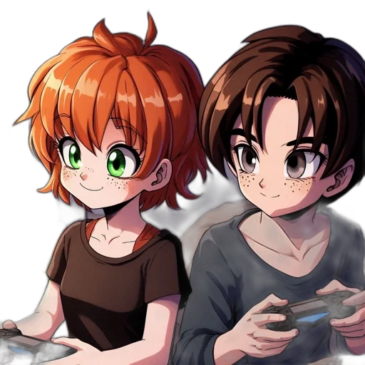 anime, pixel art, cartoon, concept art transparent PNG cut-out
