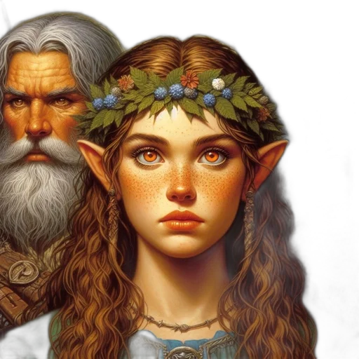 face, fantasy art, concept art, photorealistic transparent PNG cut-out
