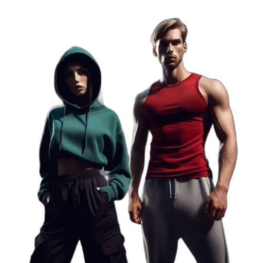 jacket, concept art, comic book art, 3d render transparent PNG cut-out