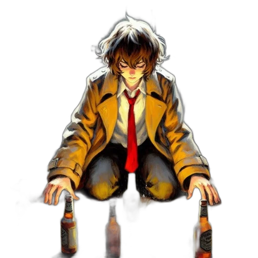 jacket, staff, weapon, concept art transparent PNG cut-out