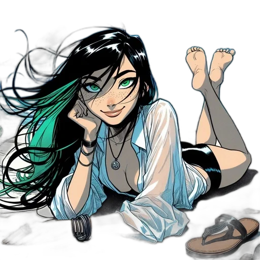 anime, comic book art, cartoon, concept art transparent PNG cut-out