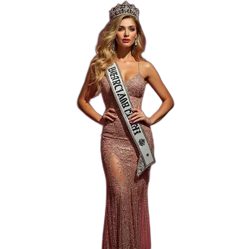 dress, photorealistic, concept art, pageant transparent PNG cut-out