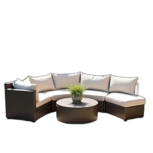 furniture, 3d render, photorealistic, earth tones transparent PNG cut-out