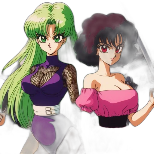 anime, concept art, vaporwave, pixel art transparent PNG cut-out