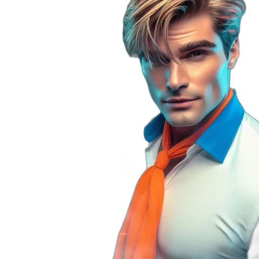 face, hair, photorealistic, concept art transparent PNG cut-out