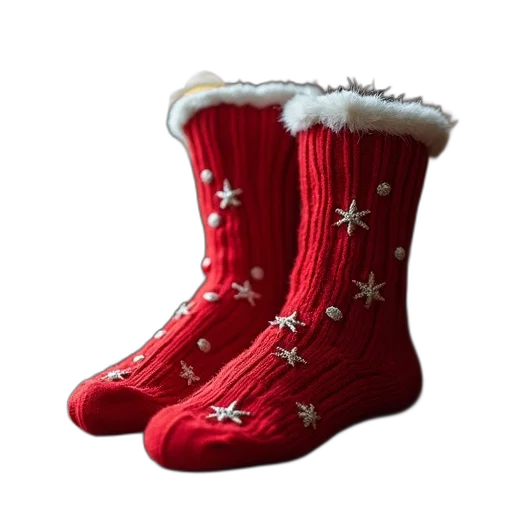shoes, christmas, red, socks transparent PNG cut-out