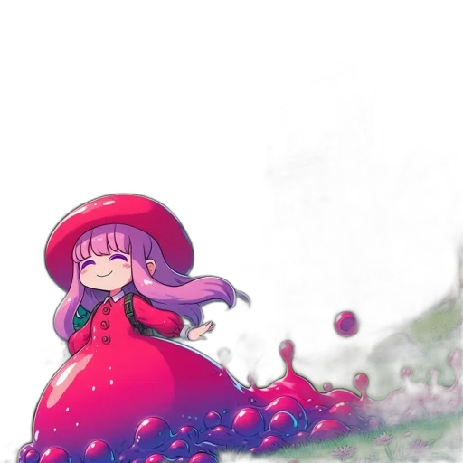 flower, dress, creature, hat transparent PNG cut-out