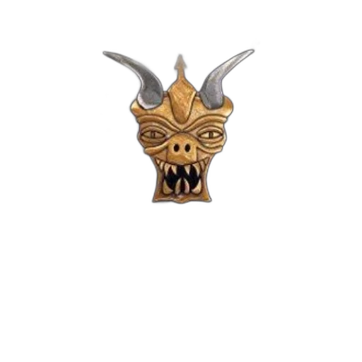 mask, dragon, jewelry, staff transparent PNG cut-out