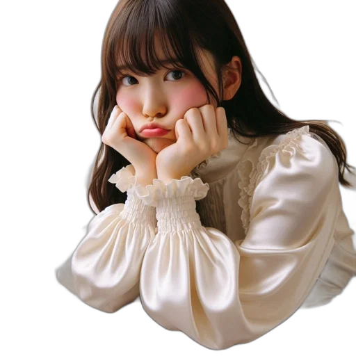 face, jewelry, jacket, staff transparent PNG cut-out