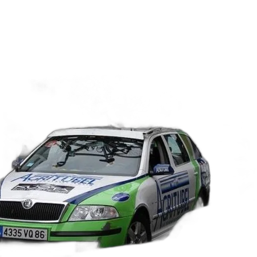 car, 3d render, photorealistic, green transparent PNG cut-out