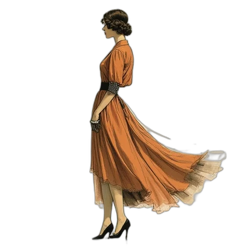 dress, staff, concept art, watercolor transparent PNG cut-out