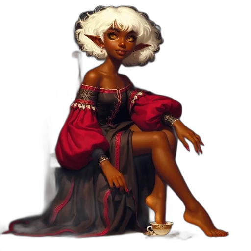 dress, staff, concept art, fantasy art transparent PNG cut-out