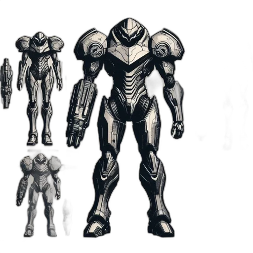 robot, concept art, 3d render, comic book art transparent PNG cut-out
