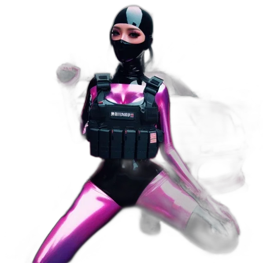 weapon, robot, jacket, mask transparent PNG cut-out