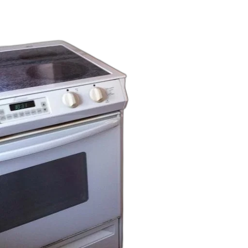 robot, white, stove, two transparent PNG cut-out