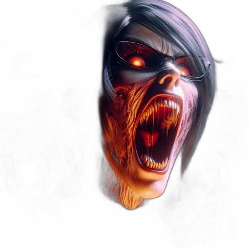 face, mask, creature, comic book art transparent PNG cut-out