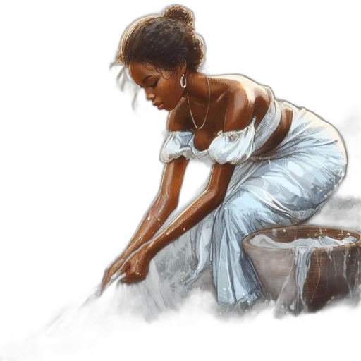 dress, jewelry, oil painting, concept art transparent PNG cut-out