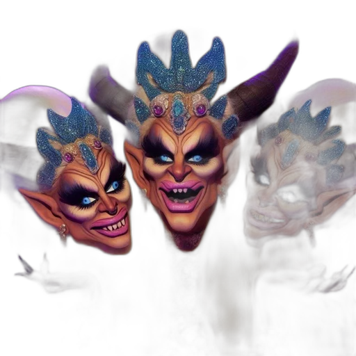 mask, dragon, face, creature transparent PNG cut-out