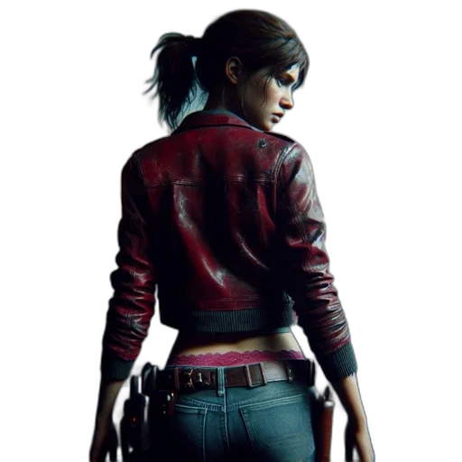 jacket, weapon, concept art, cyberpunk transparent PNG cut-out
