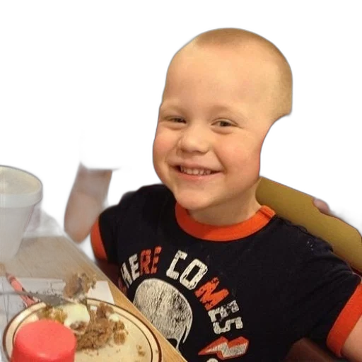young, boy, smiles, while transparent PNG cut-out