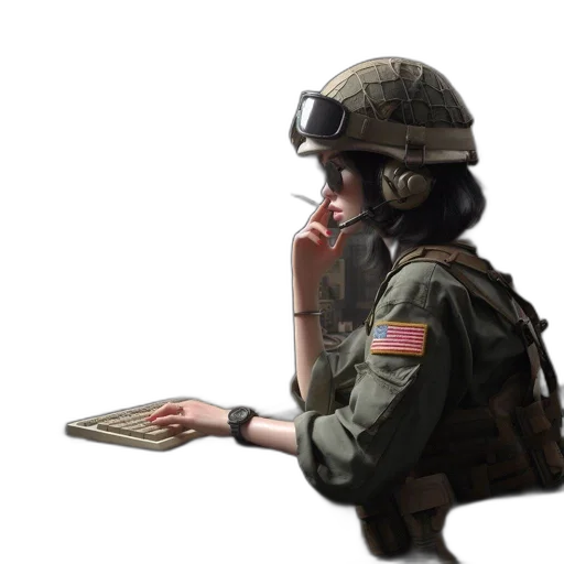 weapon, staff, jacket, robot transparent PNG cut-out