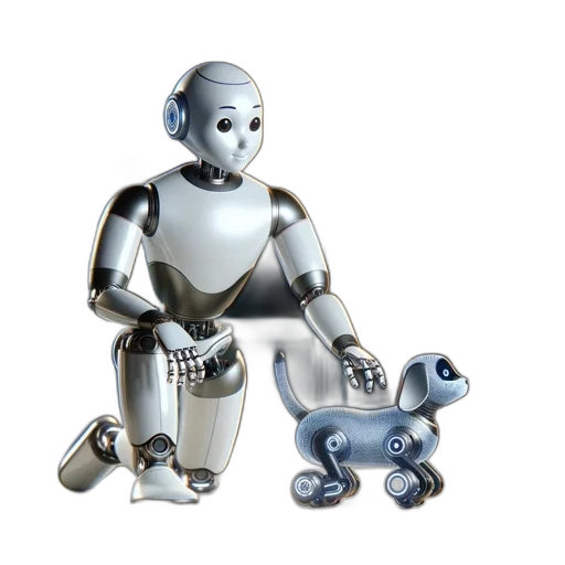 robot, 3d render, concept art, modern transparent PNG cut-out