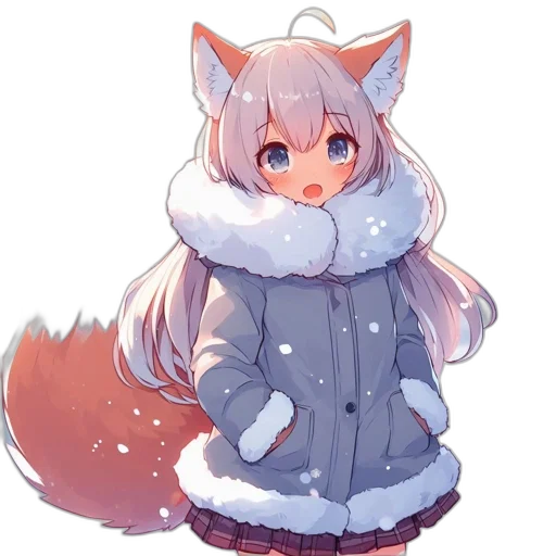 animal, creature, jacket, hat transparent PNG cut-out