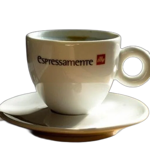 3d render, photorealistic, white, coffee transparent PNG cut-out