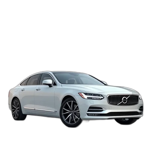 car, white, 2018, volvo transparent PNG cut-out