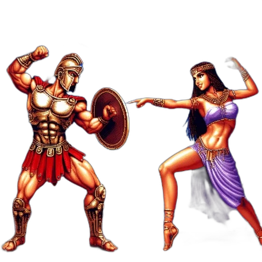 pixel art, concept art, fantasy art, comic book art transparent PNG cut-out