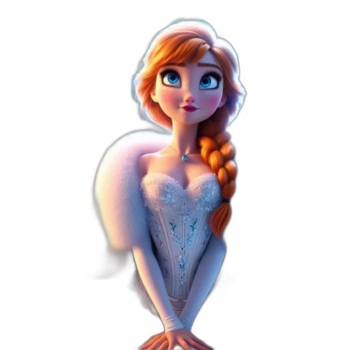 dress, 3d render, cartoon, concept art transparent PNG cut-out