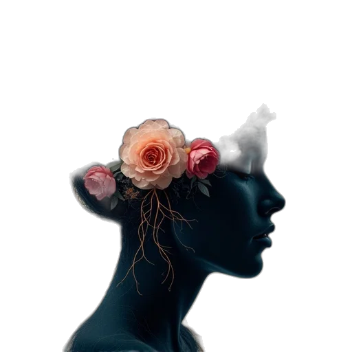 crown, flower, hat, mask transparent PNG cut-out