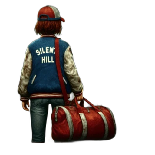 jacket, staff, concept art, 3d render transparent PNG cut-out