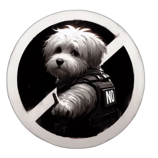staff, animal, photorealistic, black transparent PNG cut-out