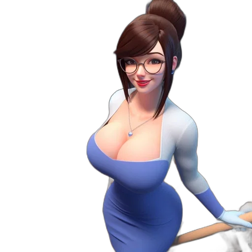 staff, dress, 3d render, concept art transparent PNG cut-out