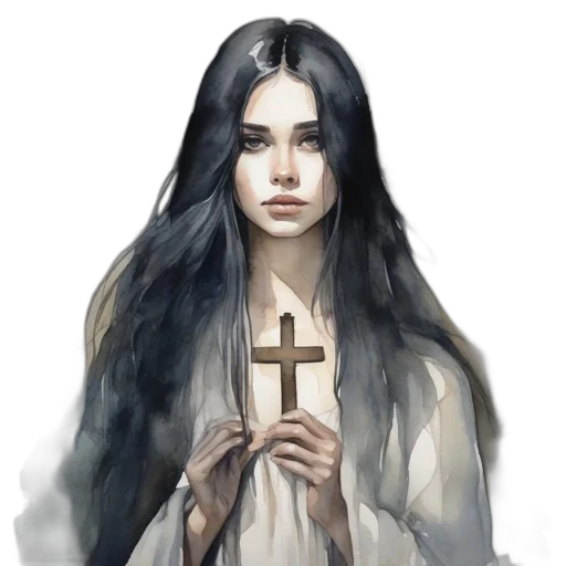 face, fantasy art, concept art, photorealistic transparent PNG cut-out