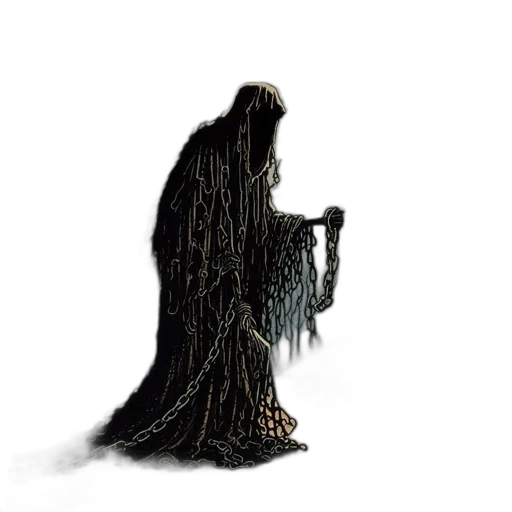 creature, hair, dress, staff transparent PNG cut-out