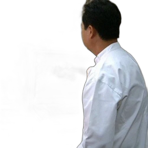 staff, jacket, face, dress transparent PNG cut-out