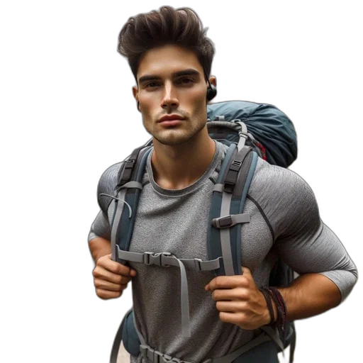 jacket, face, photorealistic, 3d render transparent PNG cut-out