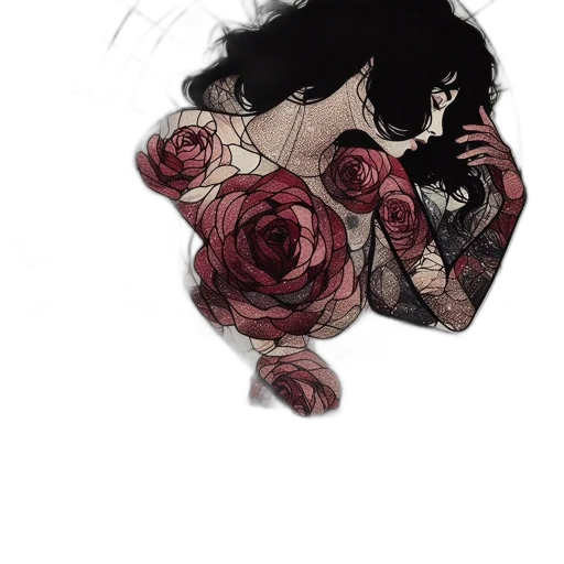 flower, dress, crown, mask transparent PNG cut-out
