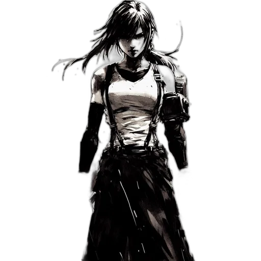 dress, weapon, robot, comic book art transparent PNG cut-out