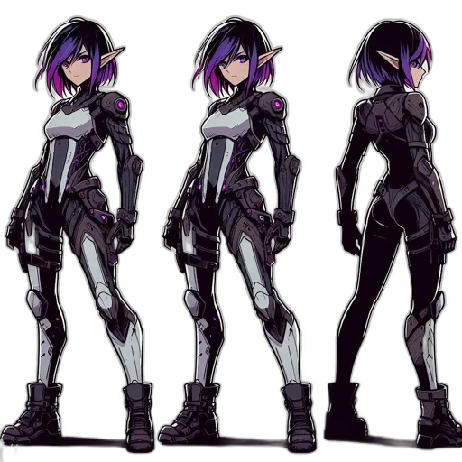 robot, concept art, cyberpunk, comic book art transparent PNG cut-out