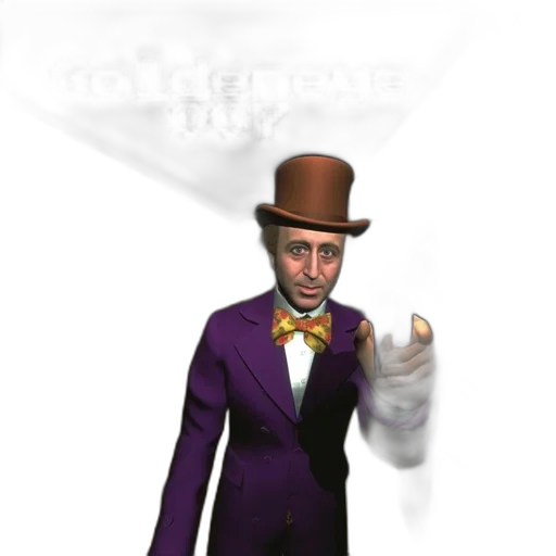 hat, staff, concept art, 3d render transparent PNG cut-out